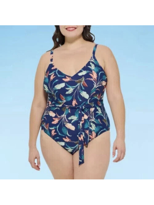 Jcp Mynah - Lush Leaves - One Piece Swimsuit - Size: 22w